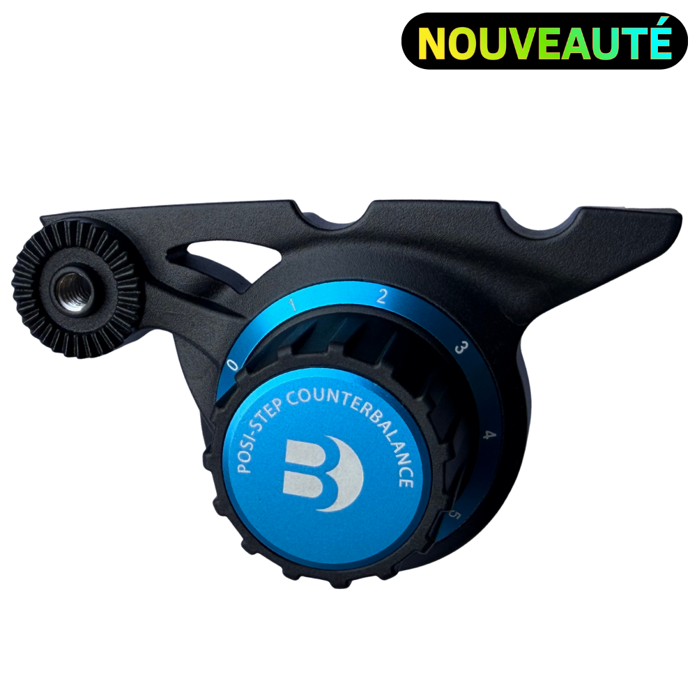 BENRO Partie latérale complète côté POSI-STEP pour tête vidéo BENRO S6PRO : support droit, molette de contrebalancement et mécanisme - Pièce d'origine