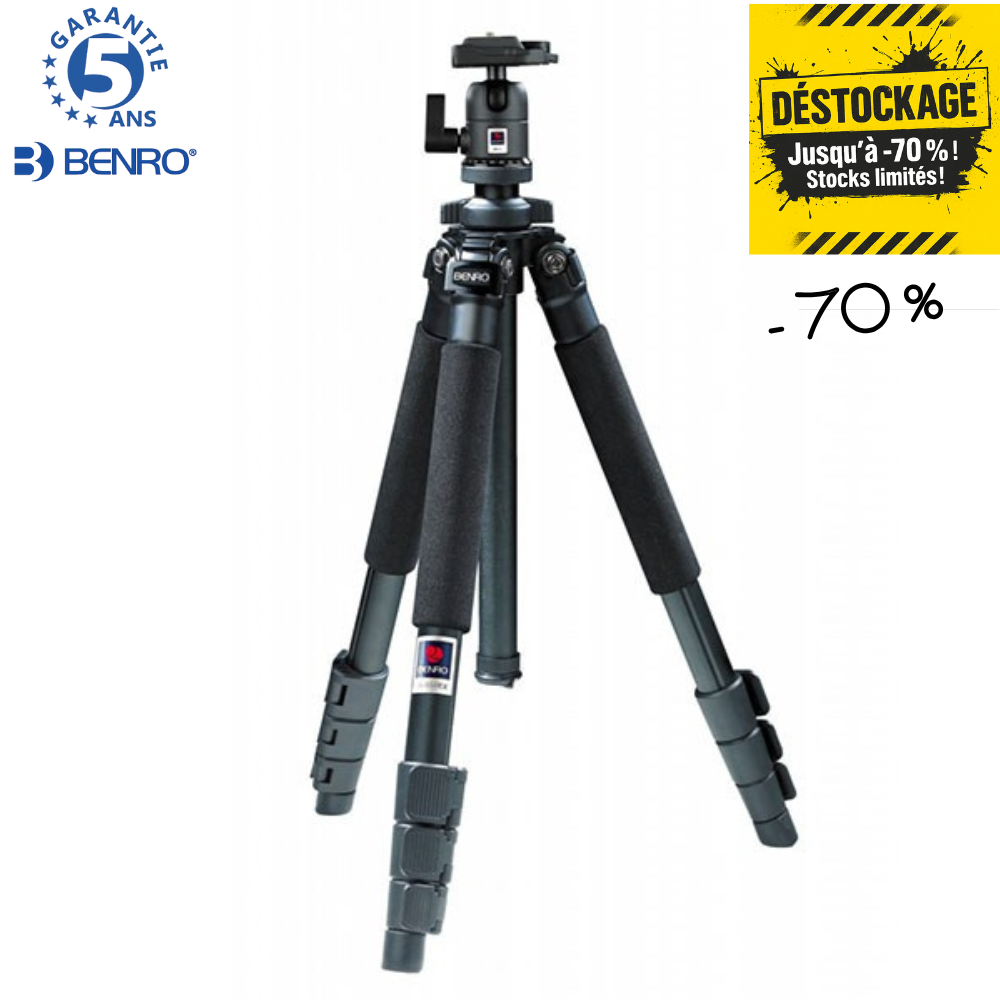 BENRO A350FKB0 -70% ! Kit Trépied Universal Aluminium Tête KB0 1,7 Kg Capacité 6 Kg