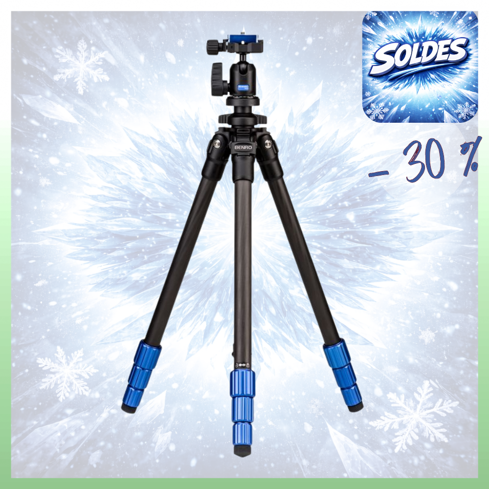 BENRO TSSL08CN00P -27% ! SUPERSLIM Kit trépied TSSL08C Carbone Série 0 4 sections Tête Photo BENRO N00P Plateau Arca PU40 - 1,02 Kg Capacité 4 Kg 52 cm replié hmax 156 cm