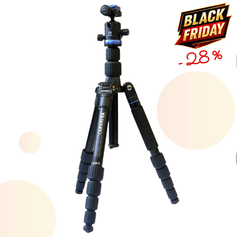 BENRO FIF19AIB0 -28% ! Kit Trépied Capacité 8 Kg 1,6 Kg - 34 cm replié seulement !  + Service Premium 2 ANS