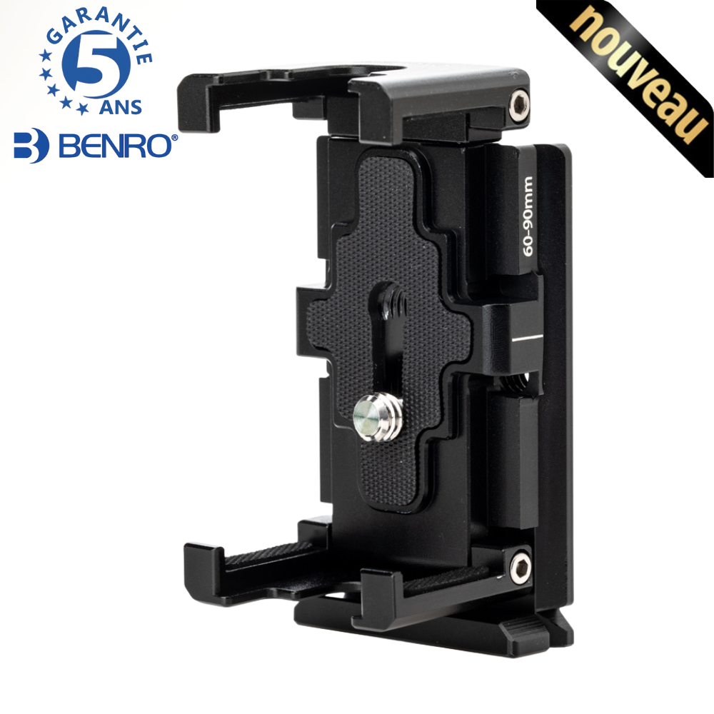 BENRO PMM70 Plateau rapide Arca pour boitier et pince smartphone avec griffe froide