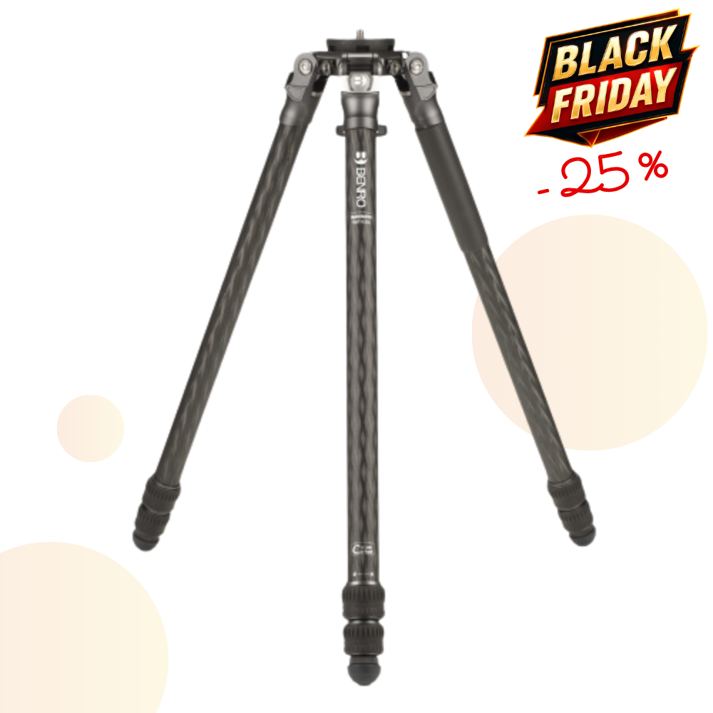 BENRO TMTH33C -25% ! Trépied Mammoth Carbone Sans Colonne Série 3 3 sections 1,88 Kg Capacité 18 Kg