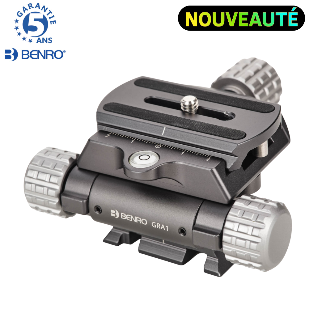BENRO GRA1 Adaptateur de rotation à engrenages pour panoramiques précis compatible Arca et 501