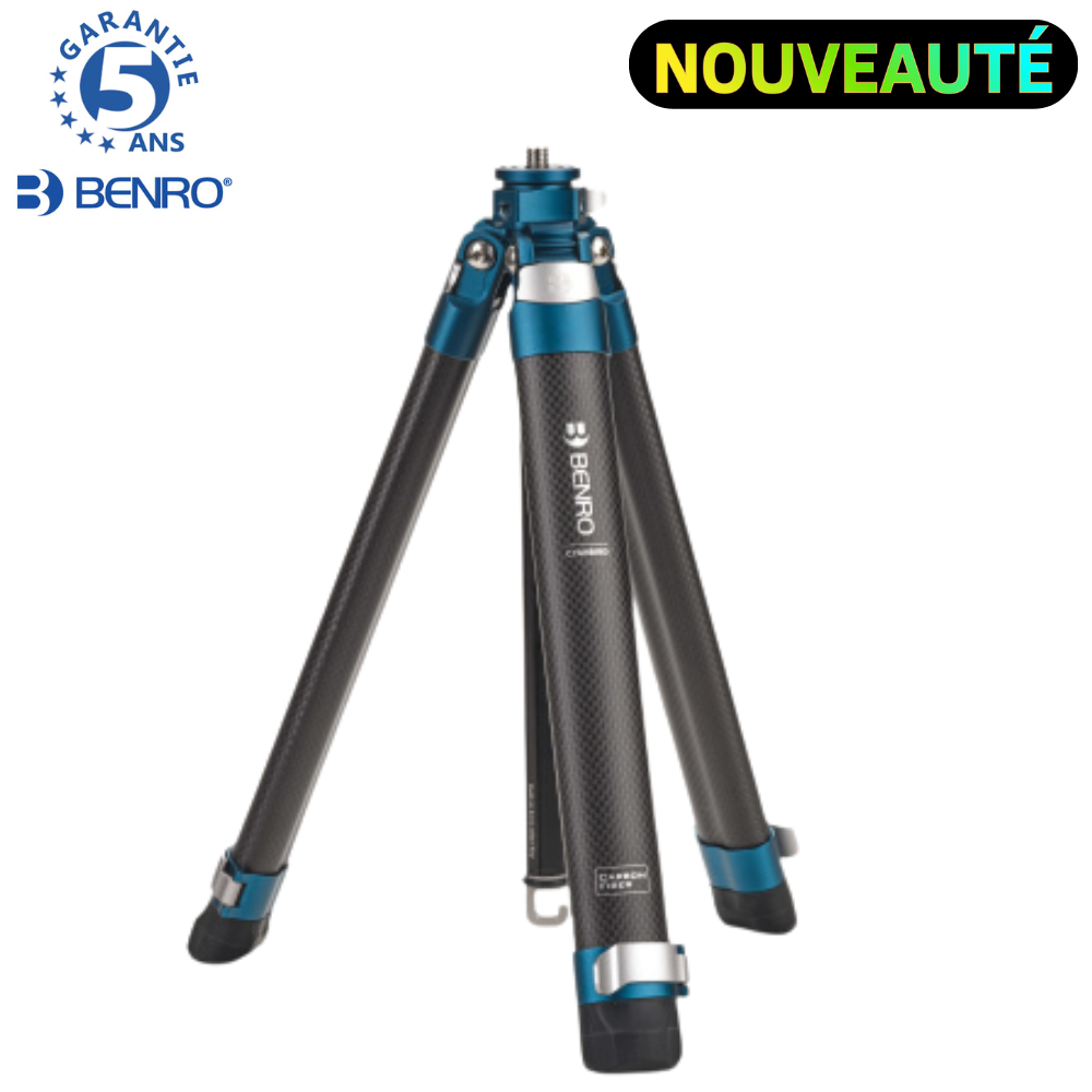 BENRO TCB12 CYANBIRD TABLEBIRD Trépied Carbone 2 sections avec colonne - 0.5 Kg Capacité 13 kg 32.5 cm replié hmax 73 cm