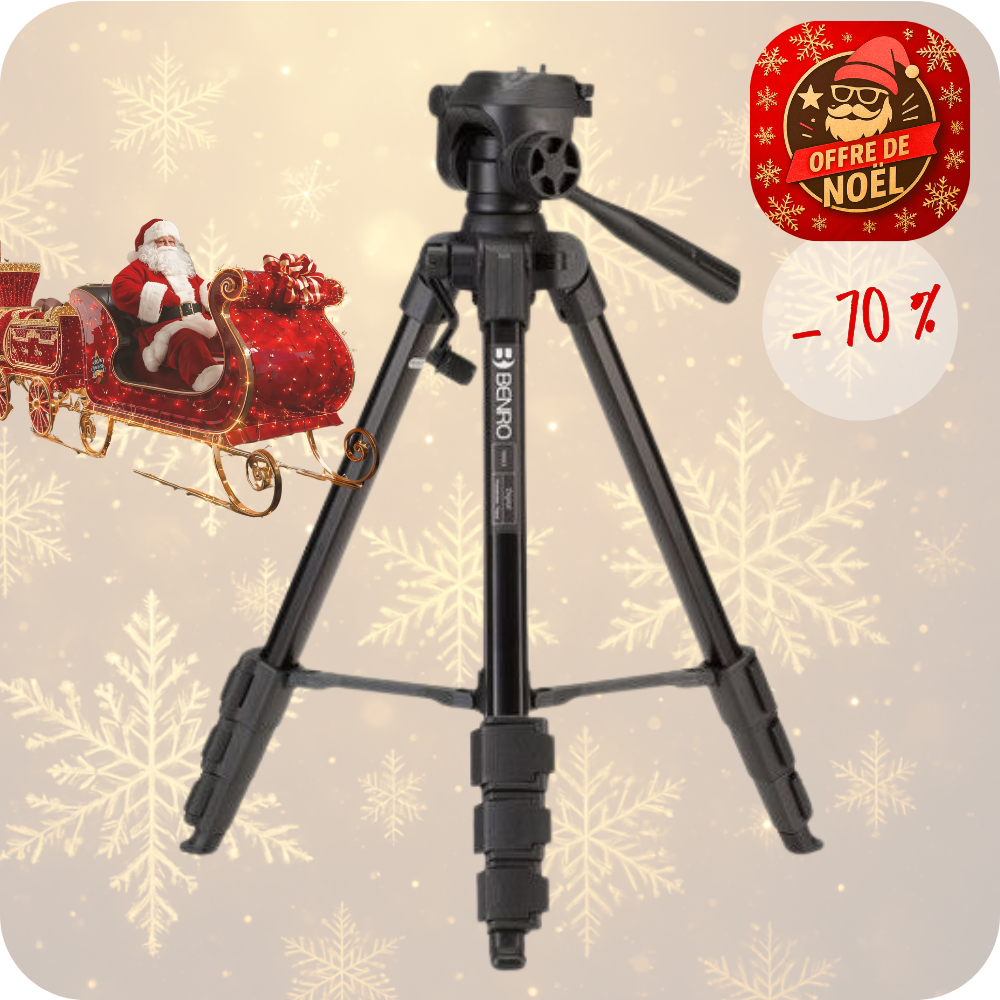 BENRO T880EX -70% ! Kit Trépied Digital Aluminium 3 sections Tête 3 axes 1,38 Kg Capacité 2 Kg