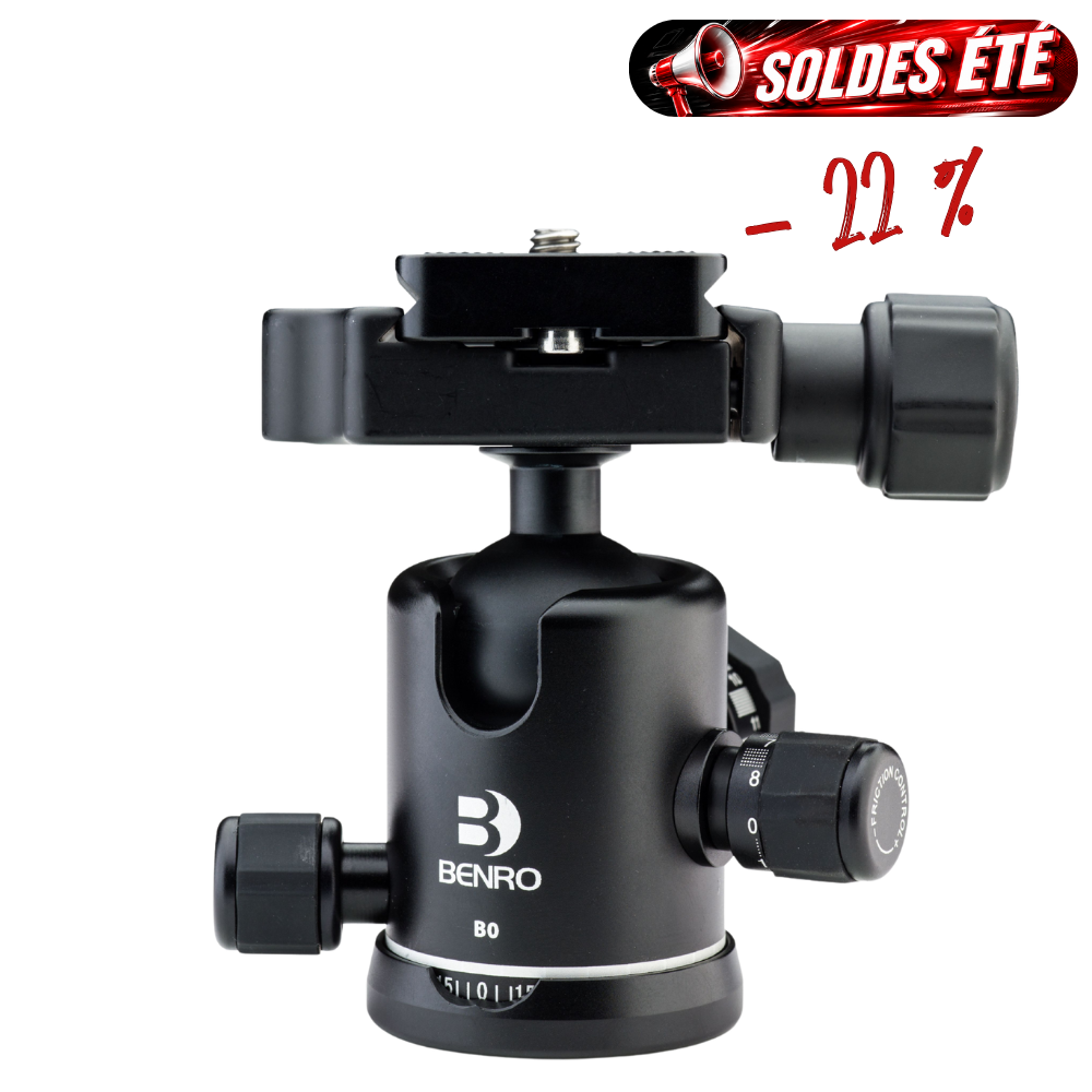 BENRO B0 -22% ! Tête Rotule à friction + Plateau PU50 - Capacité 8 kg