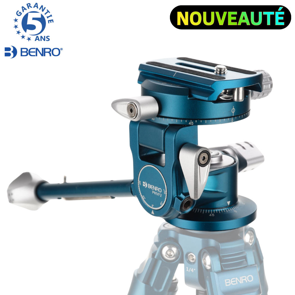 BENRO PHVF2 Tête photo/vidéo hybride 3 axes + Plateau MPB86C Arca Swiss Capacité 4 kg / Poids 390 g double panoramique