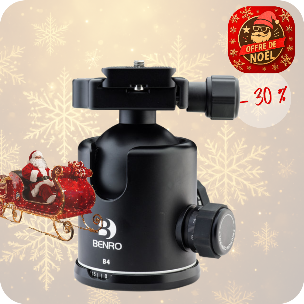 BENRO B4 -30% ! Tête Rotule à friction + Plateau PU85 - Capacité 20kg / Poids 700 g