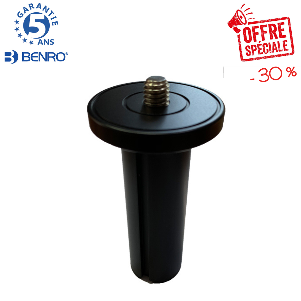 BENRO ASC621 -30% ! Colonne Courte en Aluminium pour Trépied BENRO BAT, RHINO, IFOTO Série 1 Diamètre 25 mm Longueur 86 mm