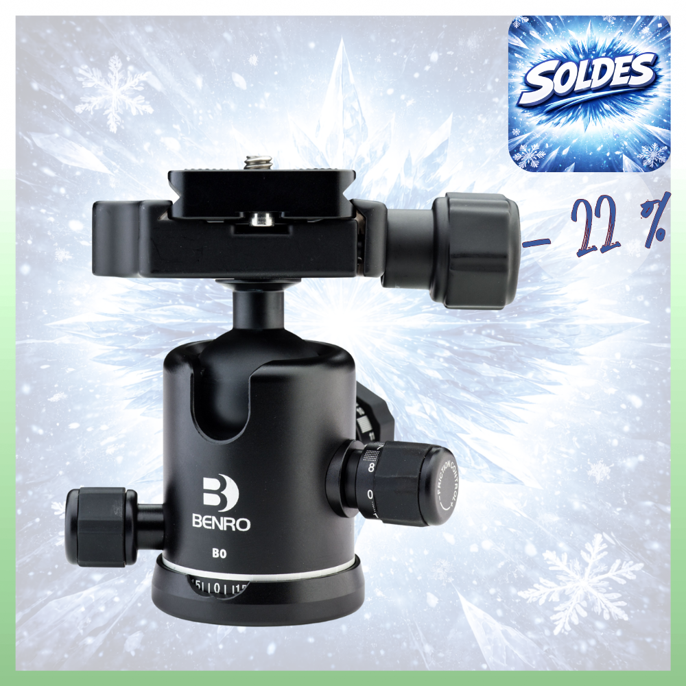 BENRO B0 -22% ! Tête Rotule à friction + Plateau PU50 - Capacité 8 kg