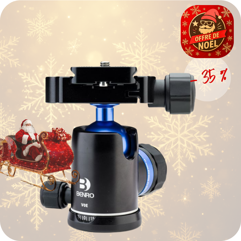 BENRO V0E -35% ! Tête Rotule Haut de Gamme Friction EXTRA Fluide Capacité 8 kg / Poids 400 g
