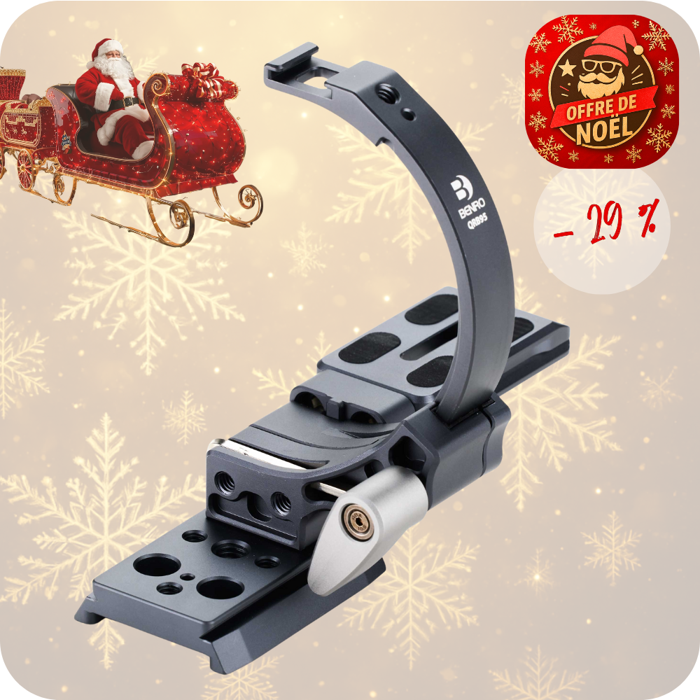 BENRO QRB95 -29% ! Support d'objectif à rotation rapide mode Paysage/Portrait compatible Arca et 501PL