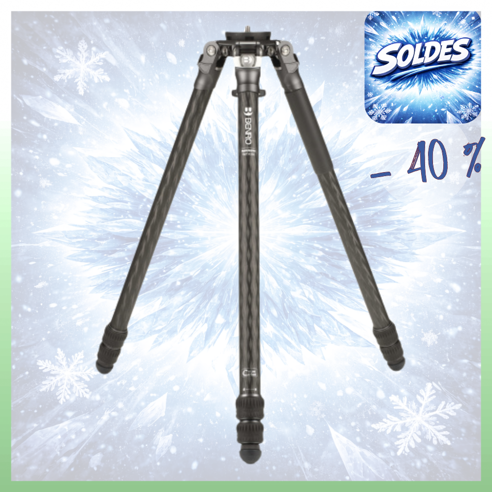 BENRO TMTH33C -40% ! Trépied Mammoth Carbone Sans Colonne Série 3 3 sections 1,88 Kg Capacité 18 Kg