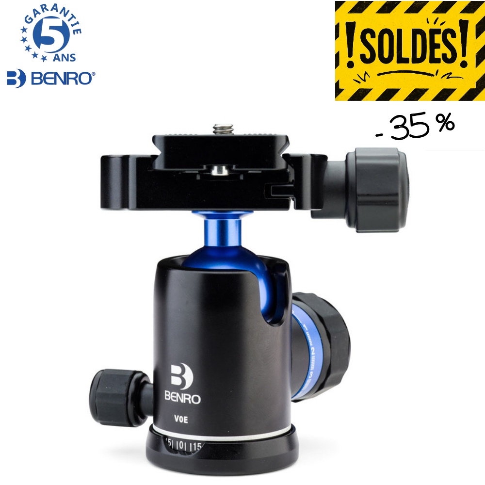 BENRO V0E -35% ! Tête Rotule Haut de Gamme Friction EXTRA Fluide Capacité 8 kg / Poids 400 g