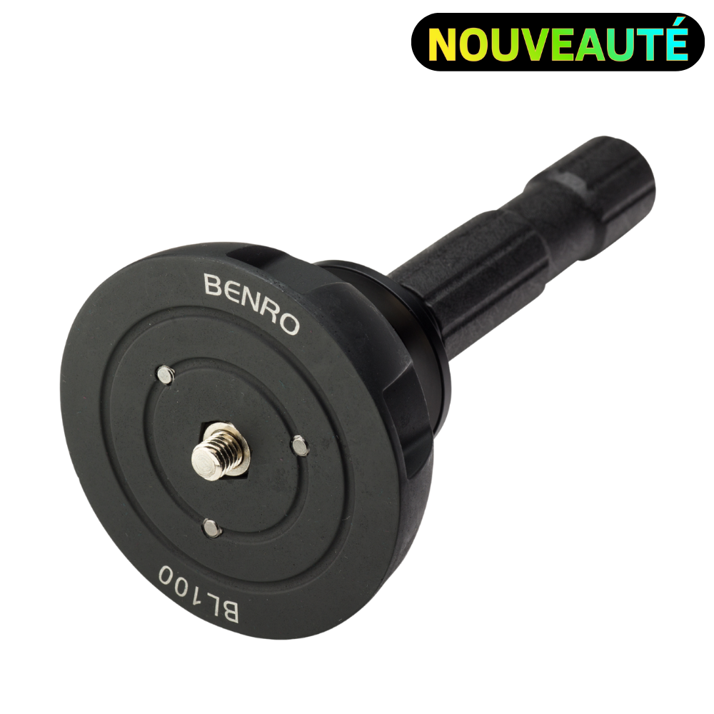 BENRO BL100 Adaptateur Demi Bol pour Trépied vidéo toute marque avec Bol 100 mm Poignée Incluse