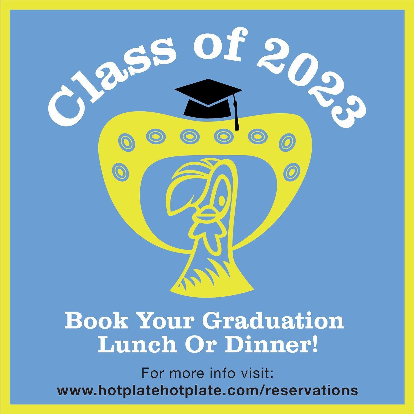 Felicidades Class of 2023! 🎓Celebrate with a big fiesta 🎉 and book your grad party at Guadalajara Grill! 

Call us or visit www.hotplatehotplate.com/reservations for more info. 

#guadgrill #hotplatehotplate #mexicanfood #gradparty #graduation #cla