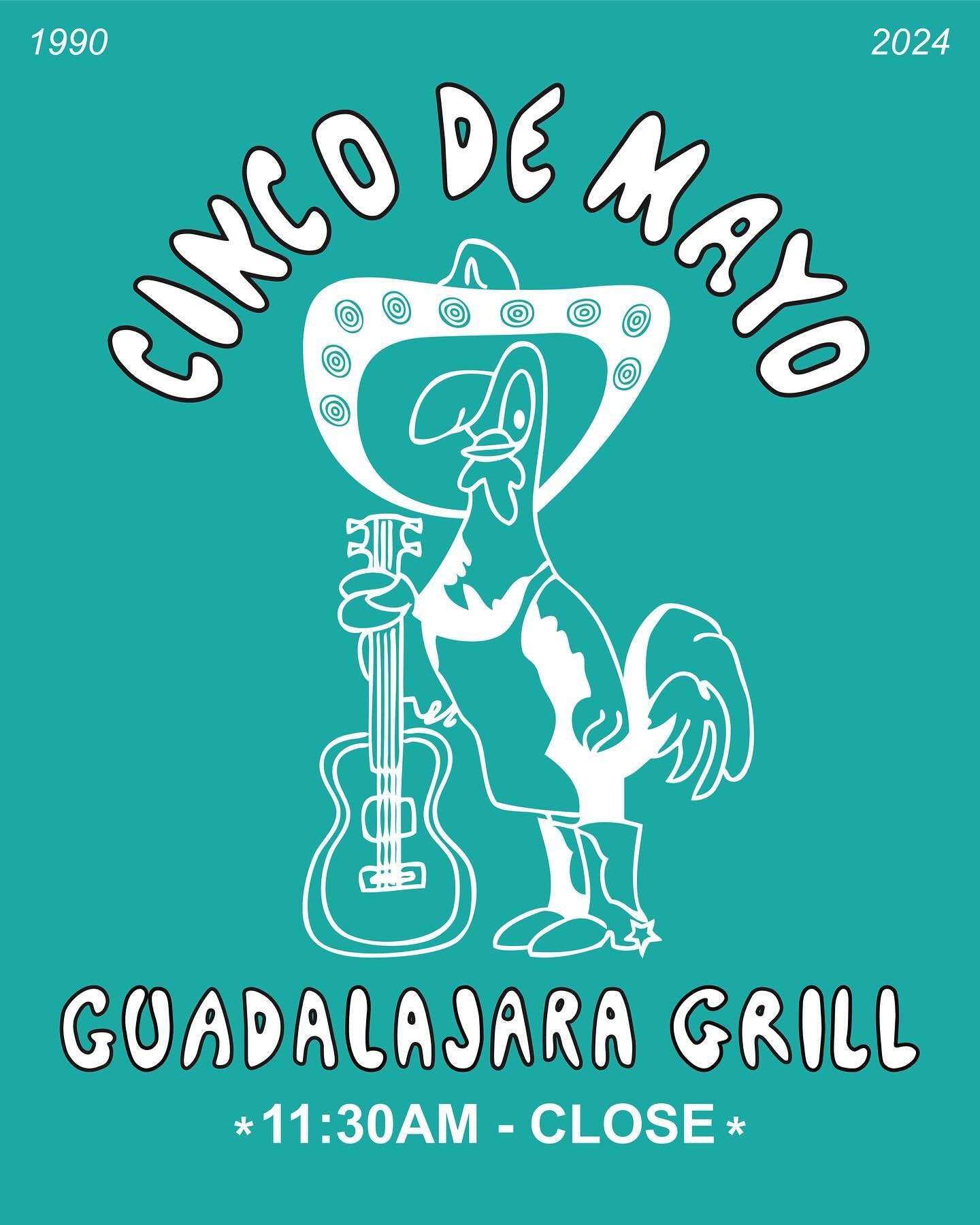 Amigos we are excited to celebrate Cinco De Mayo ALL WEEKEND! 
Drink specials by @casamigos Friday - Sunday. 
Come and be part of the festivities! We&rsquo;ll be open from 11:30am-close. 

Some friendly reminders for Sunday ONLY:
No Take Out orders a