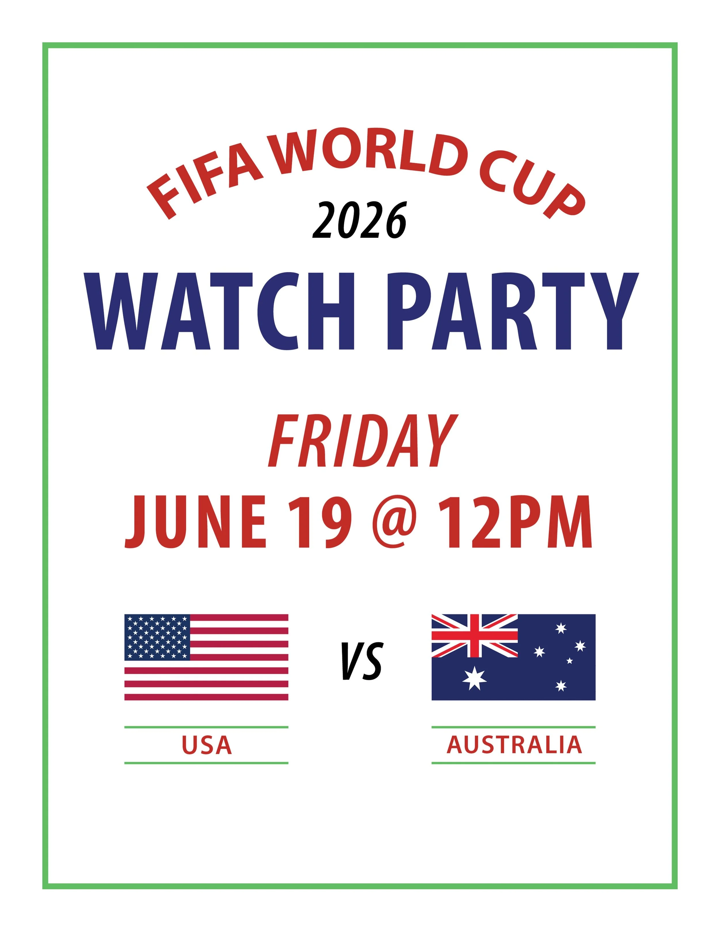 Join us at Guad Grill for the World Cup Watch Party 
Friday, June 19 @ Noon
USA 🇺🇸 vs AUSTRALIA 🇦🇺 

🍹 The Cantina will be open
🍺🌮 Drink and food specials
📺 Watch on multiple screens

📍Guadalajara Grill
5446 Ygnacio Valley Rd, Concord, CA

#