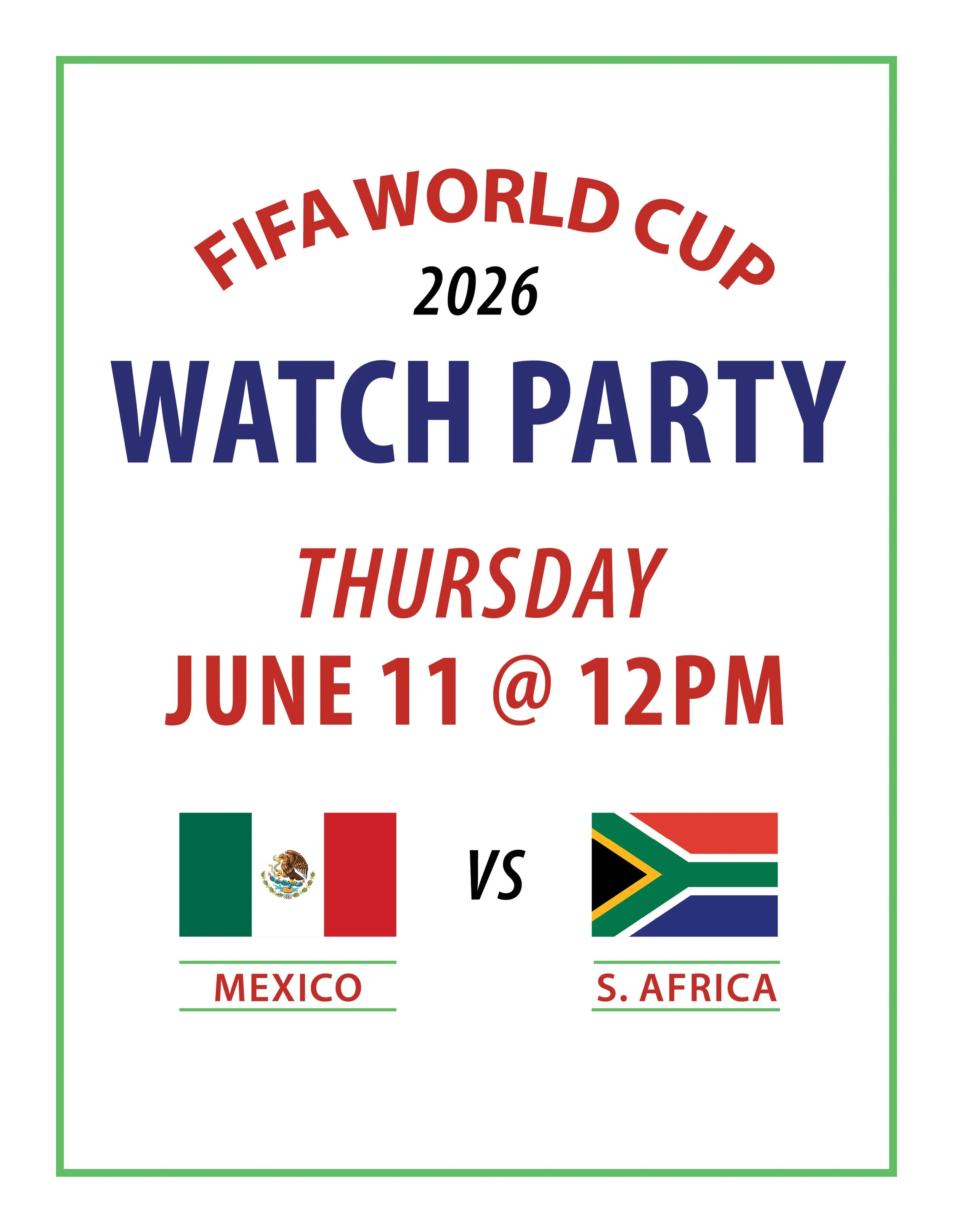 World Cup Watch Party
Thurs, June 11 @ 12pm
Mexico 🇲🇽 vs South Africa 🇿🇦

🍹 La Cantina will be open!
🍺🌮 Drink and food specials
📺 Watch on multiple screens

📍Guadalajara Grill
5446 Ygnacio Valley Rd, Concord, CA

#hotplatehotplate #guadgrill