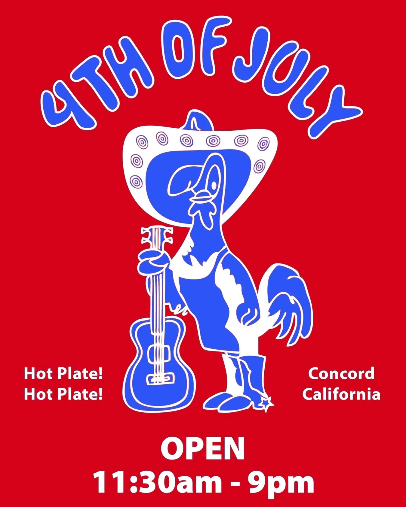 Happy 250th bday USA! We will be open 11:30am-9pm this Fourth of July 🇺🇸
Join us for some tequila and tacos before your festivities. 

📍Guadalajara Grill
5446 Ygnacio Valley Rd, Concord, CA

#hotplatehotplate #guadgrill #4thofjuly #visitconcordca