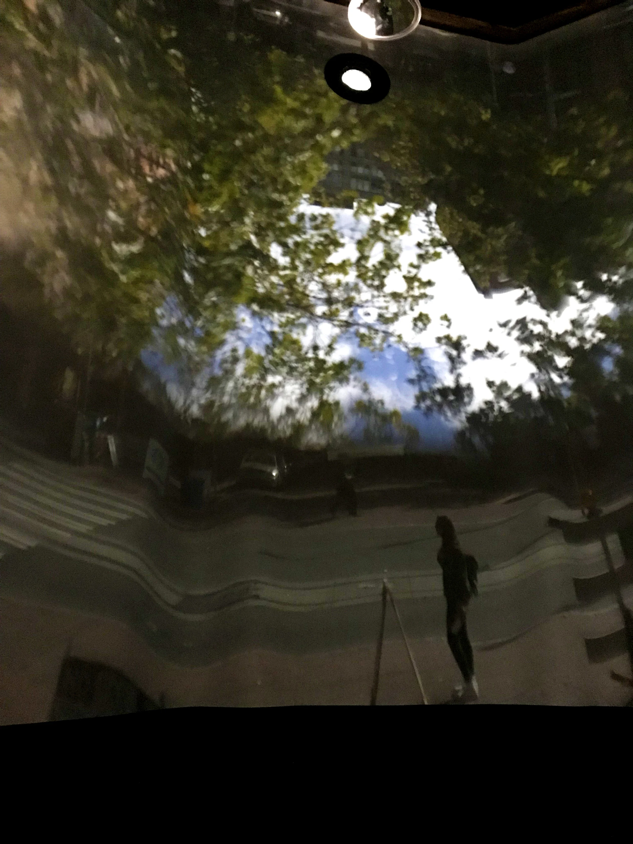 Photo of the projection inside the tower obscura