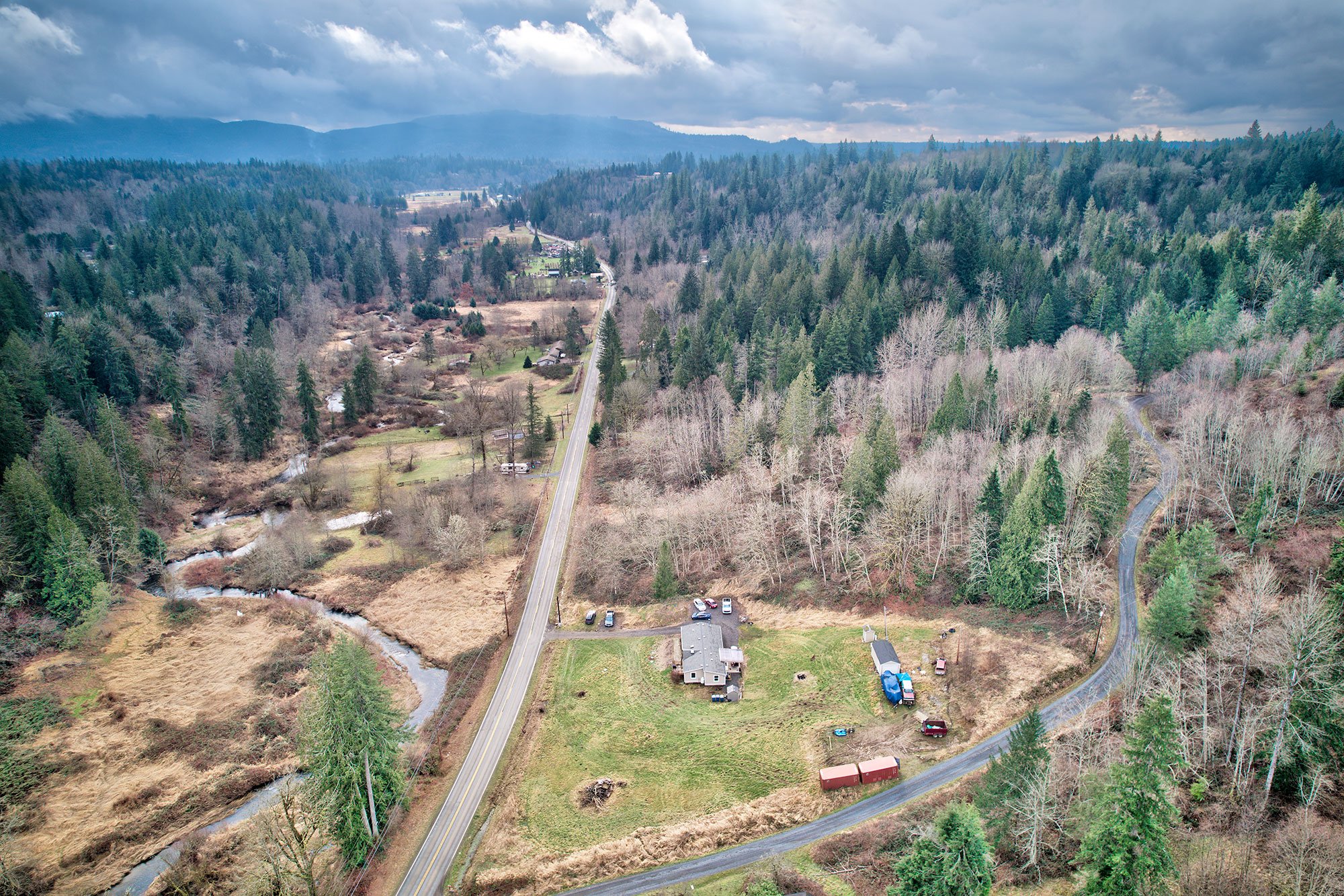 Drone View Looking South - 1432 Woods Creek Rd