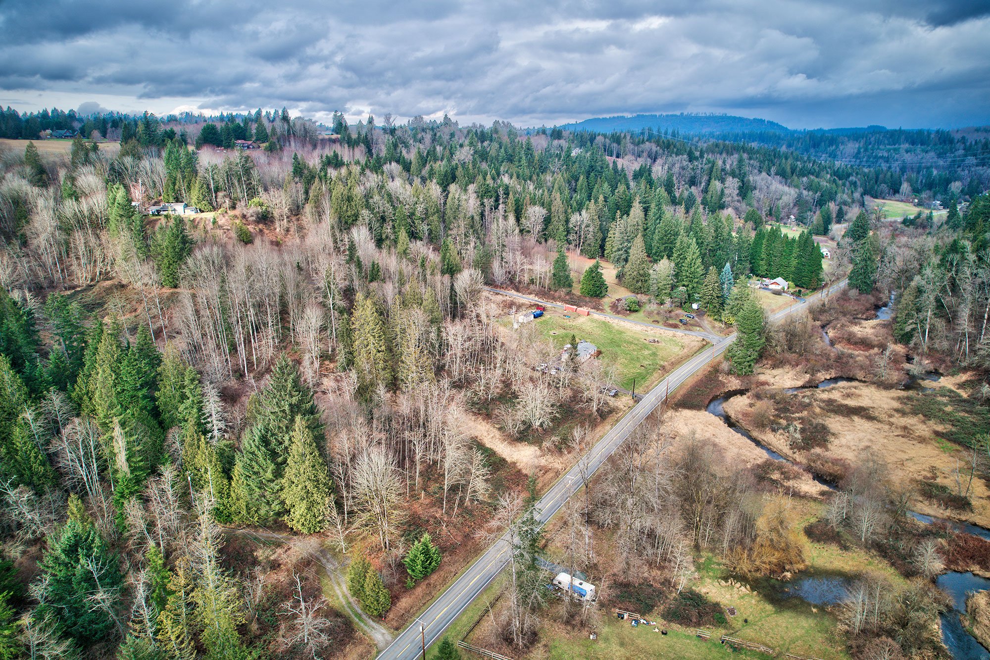 Drone View Looking Northwest - 1432 Woods Creek Rd