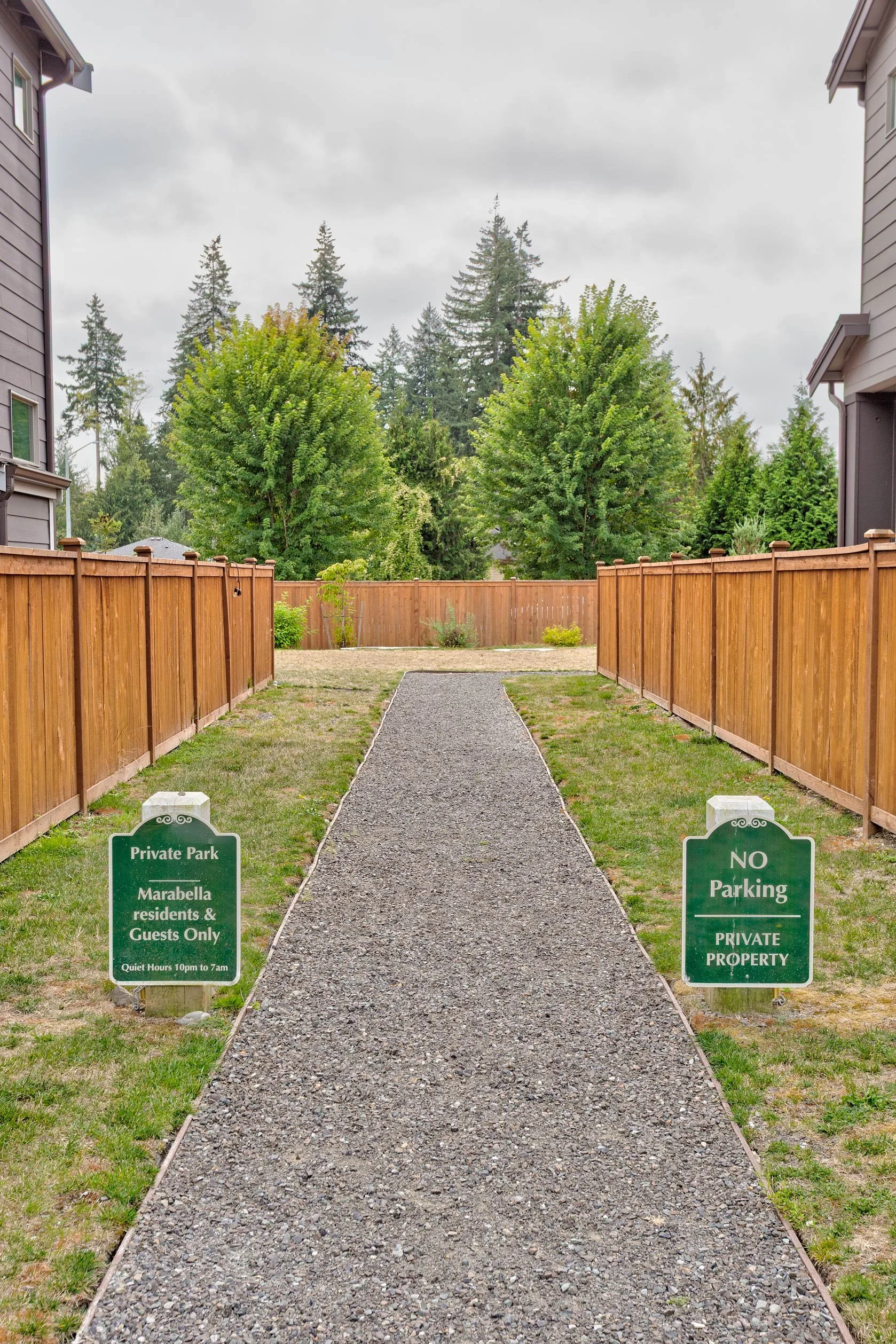 Community Park Entrance Directly Across the Street