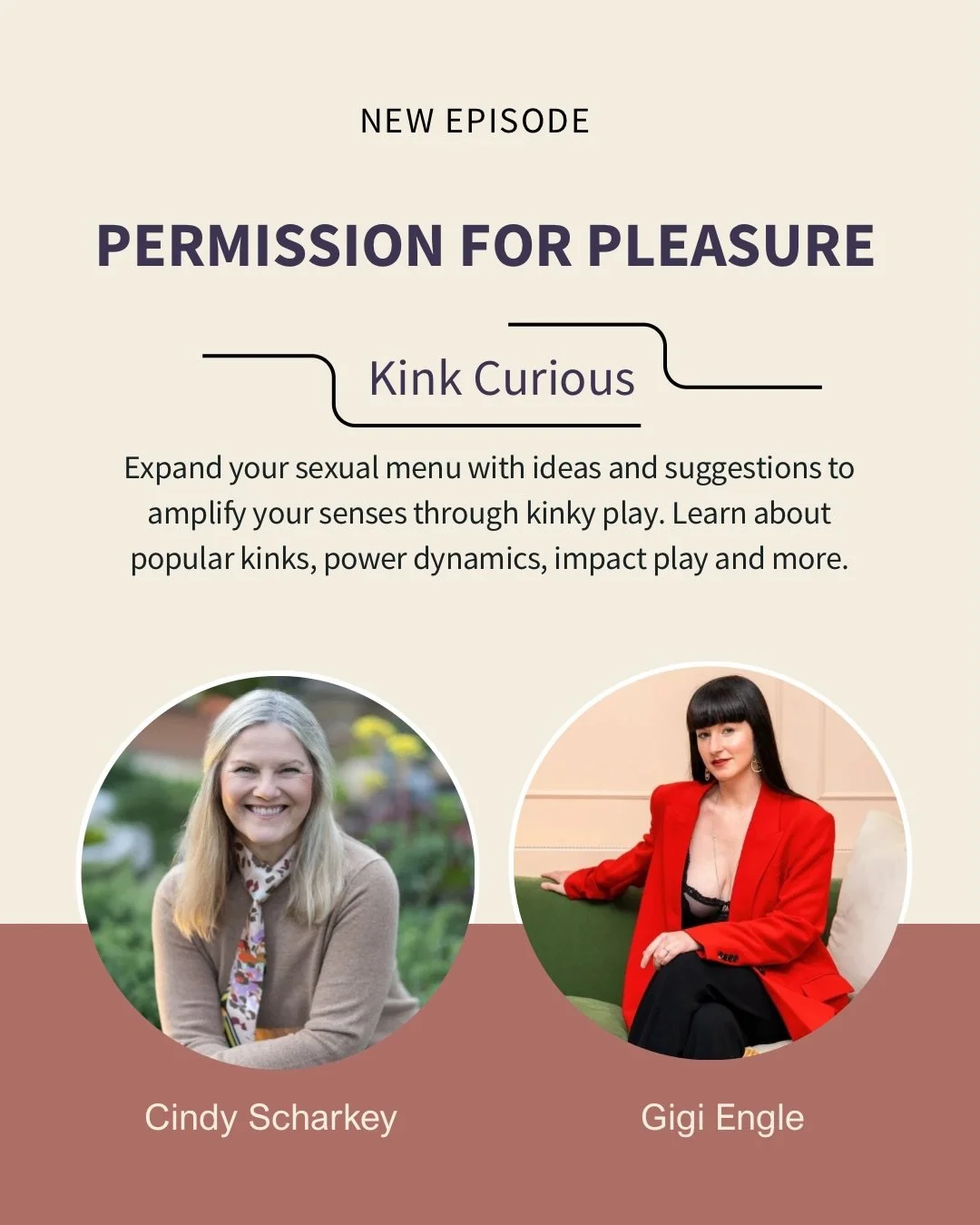 New Episode🎙️Kink Curious with @gigiengle 
Have you ever been curious about kink? If so, this is the perfect conversation for you! Certified S{&euml;}x and Relationships Psychotherapist, S{&euml;}x Educator, and Author Gigi Engle joins me to offer a