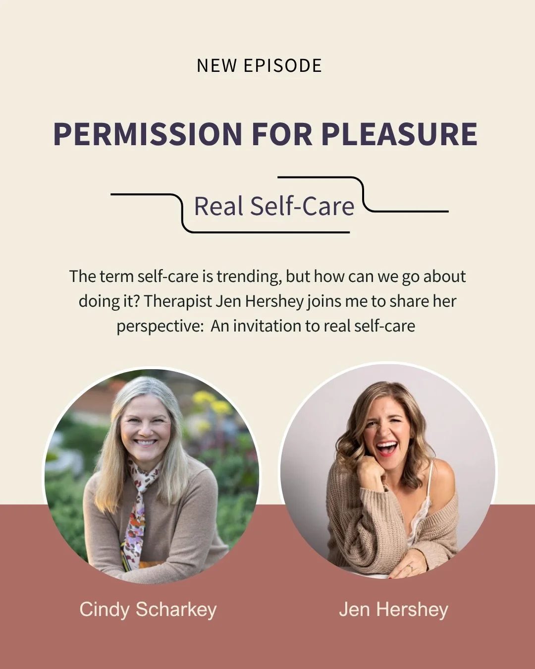 NEW EPISODE 💌 An Invitation to Real Self-Care: Women often feel burnout from taking care of everyone around them before caring for themselves. The term self-care is trending, but how can we go about doing it? Therapist Jen Hershey joins me to share 