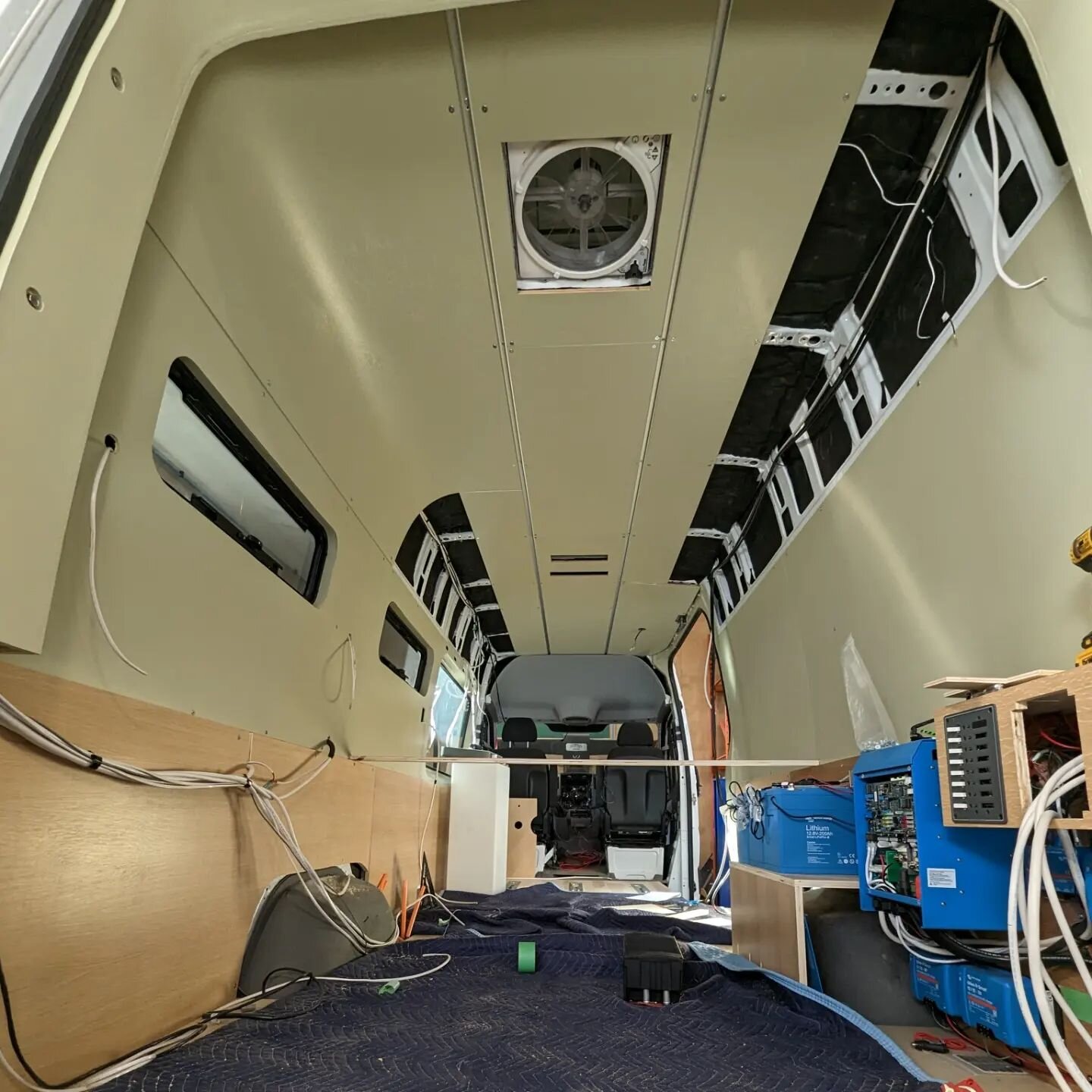 Progress photos! For our custom builds, we create a shared photo album with the owners so they get to see the process and have a record for down the road. Knowing how things went together can be handy! We want to transfer lots of knowledge to the van