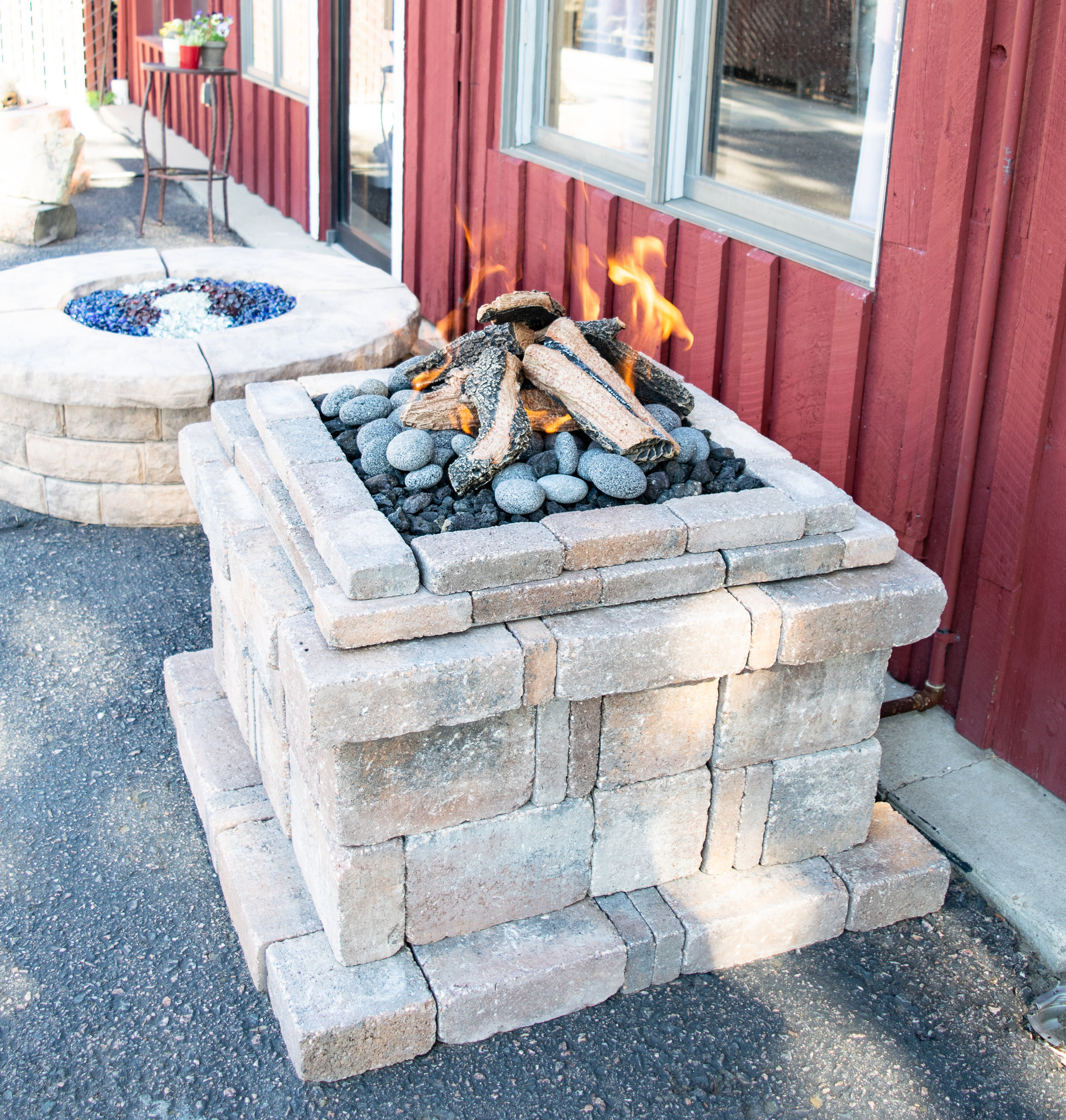 Gas Fire Pits In Our Fireplace Showroom, Rumblestone Fire Pit Insert Square