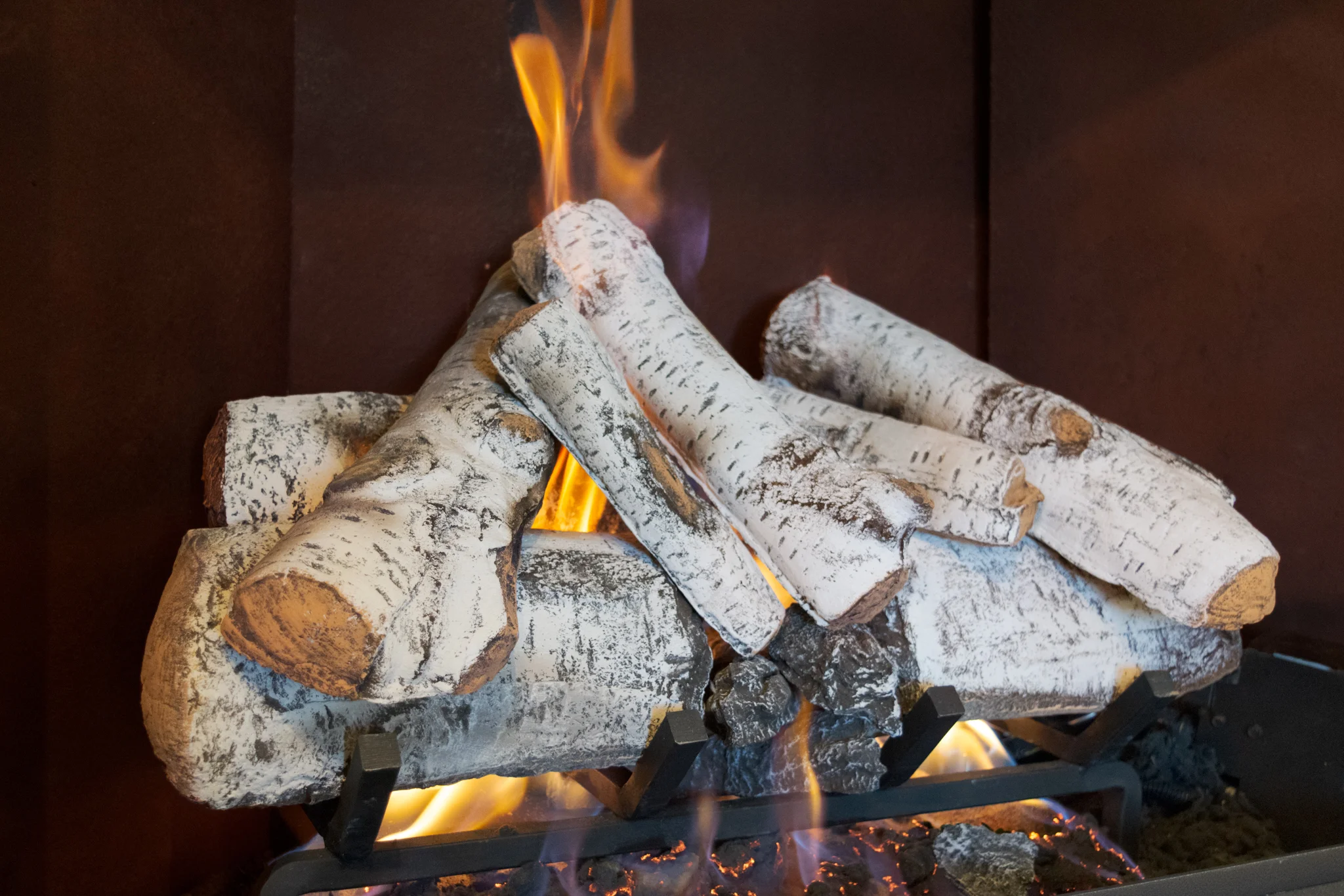 Gas Log Sets, Mantels, u0026 Fireplace Doors in our Showroom