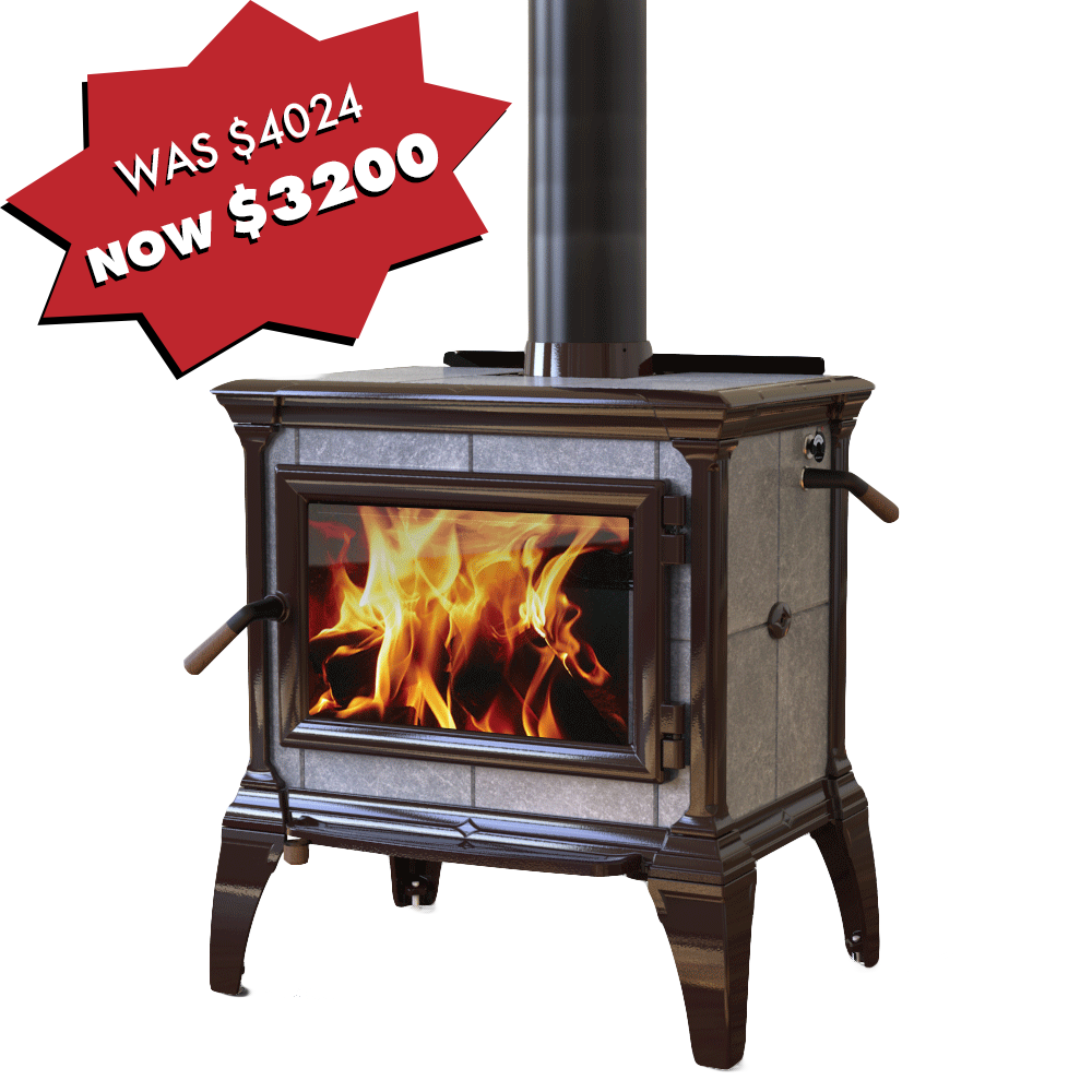 Hearthstone Heritage Wood Stove - Brown Enamel