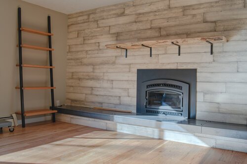 FireplaceX Medium Flush Wood Arched