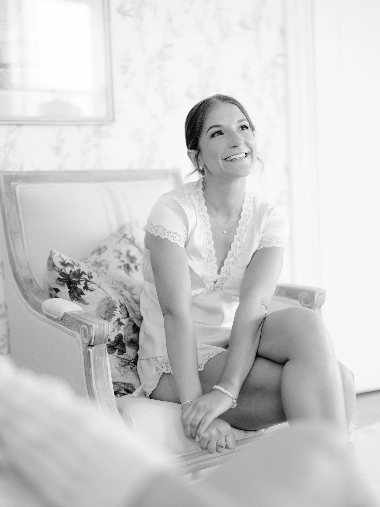 Joy, from the morning of Rosie&rsquo;s wedding day last year 💛