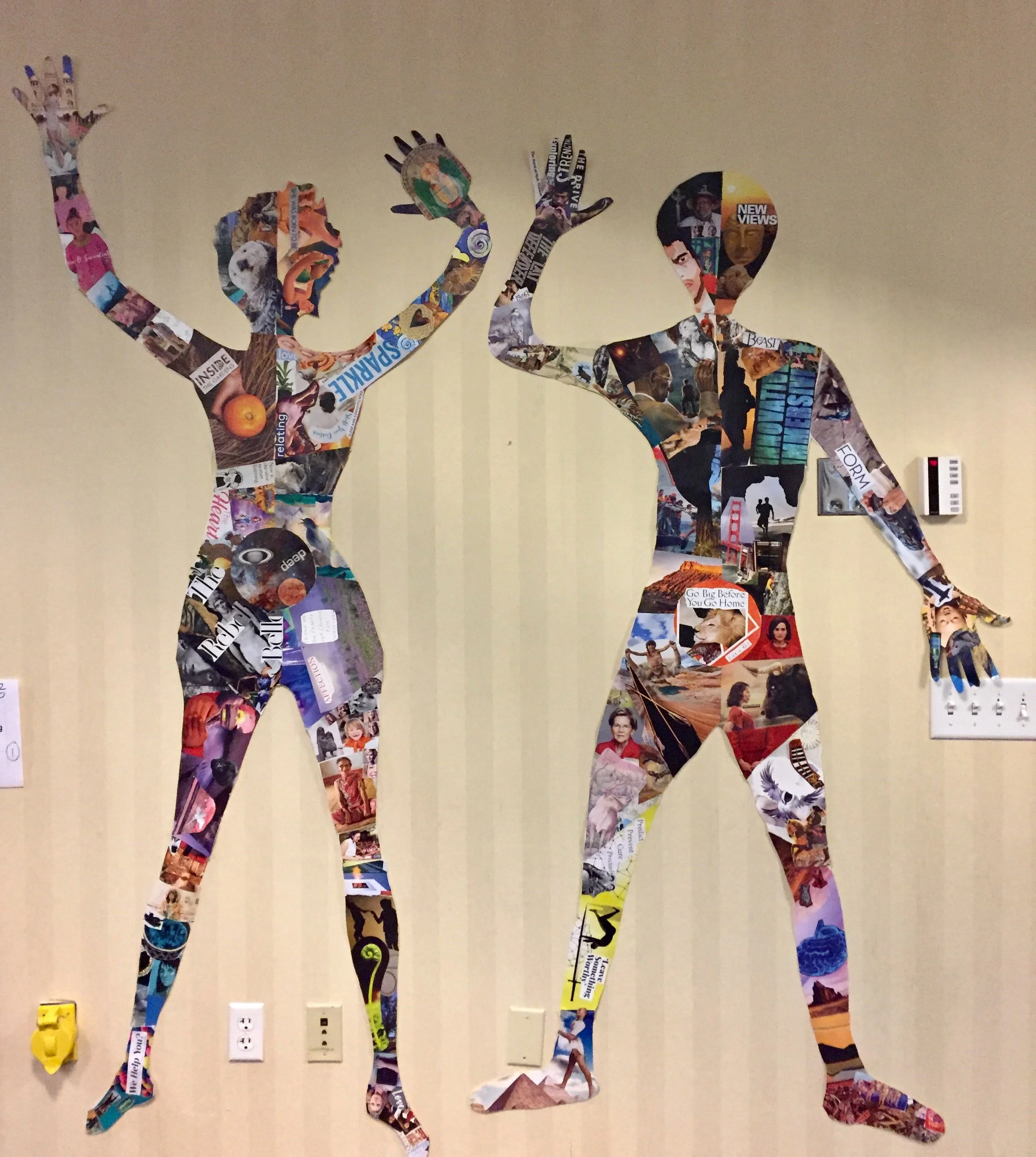 Artwork created during a team-building exercise facilitated by Evangeline during a strategic planning retreat for an international nonprofit organization.