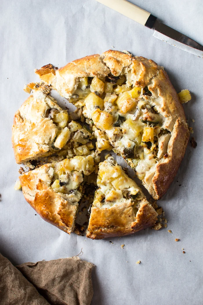 Cheesy Potato, Corn, and Zucchini Galette