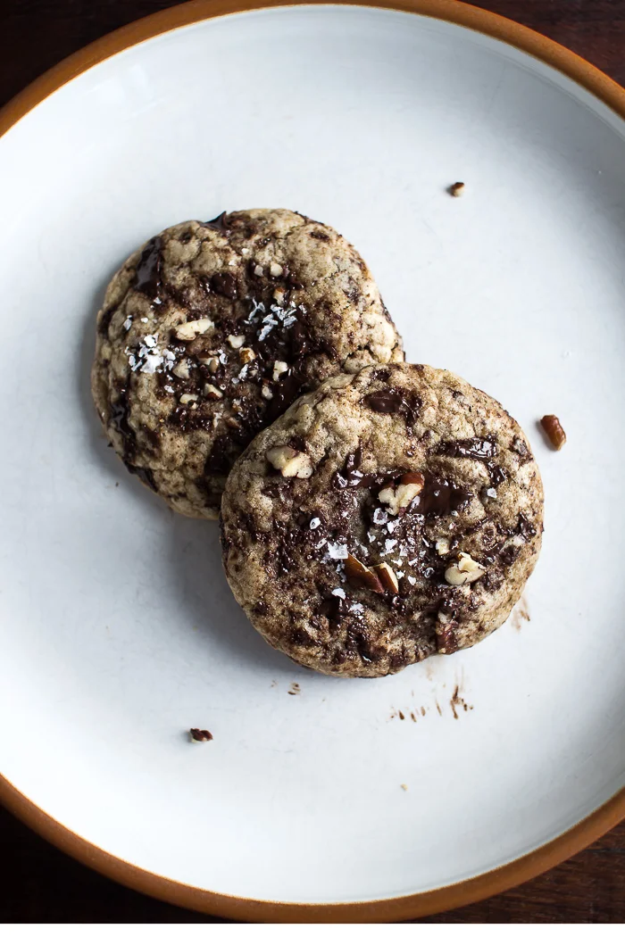 Brown Butter Chocolate Maple Pecan Cookies