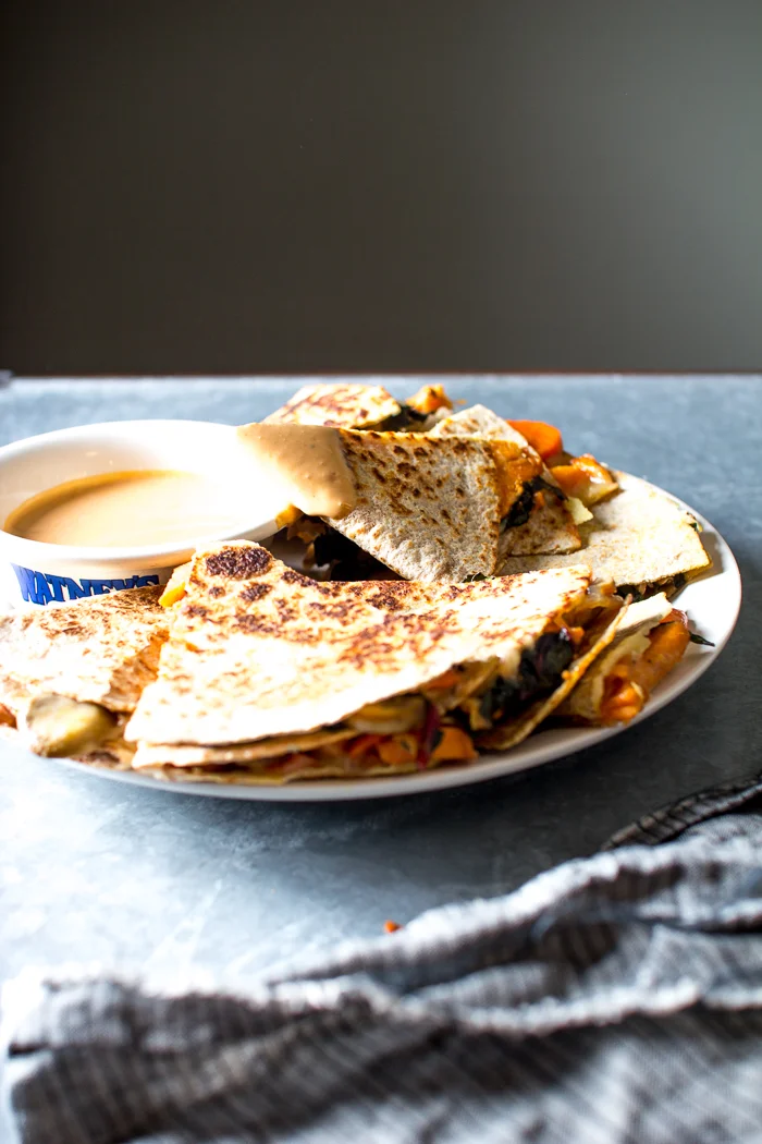 Veggie Quesadillas with a Tangy Chipotle Lime Sauce — Flourishing Foodie