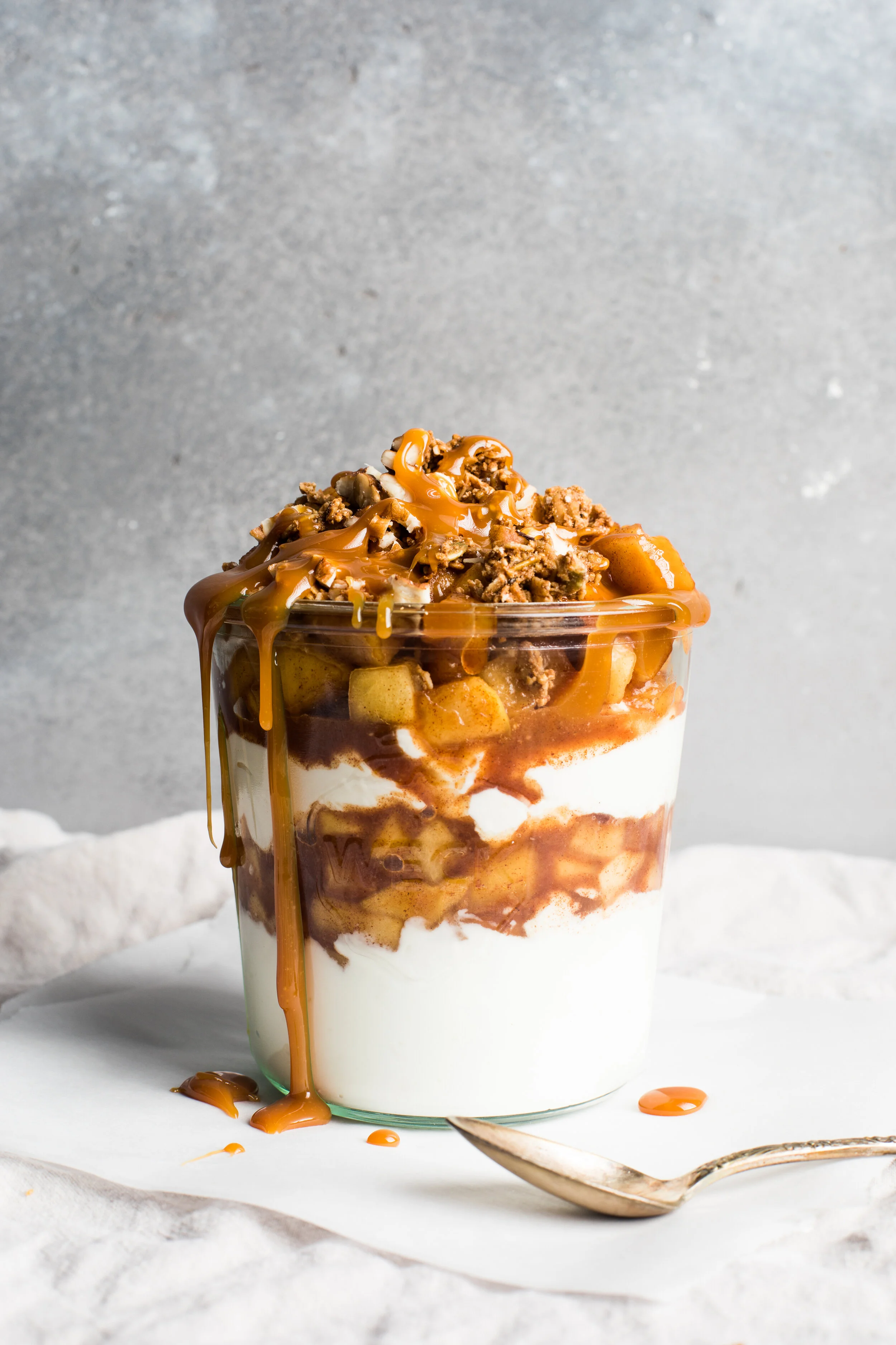 Caramel Apple Crisp Yogurt Parfait — Flourishing Foodie