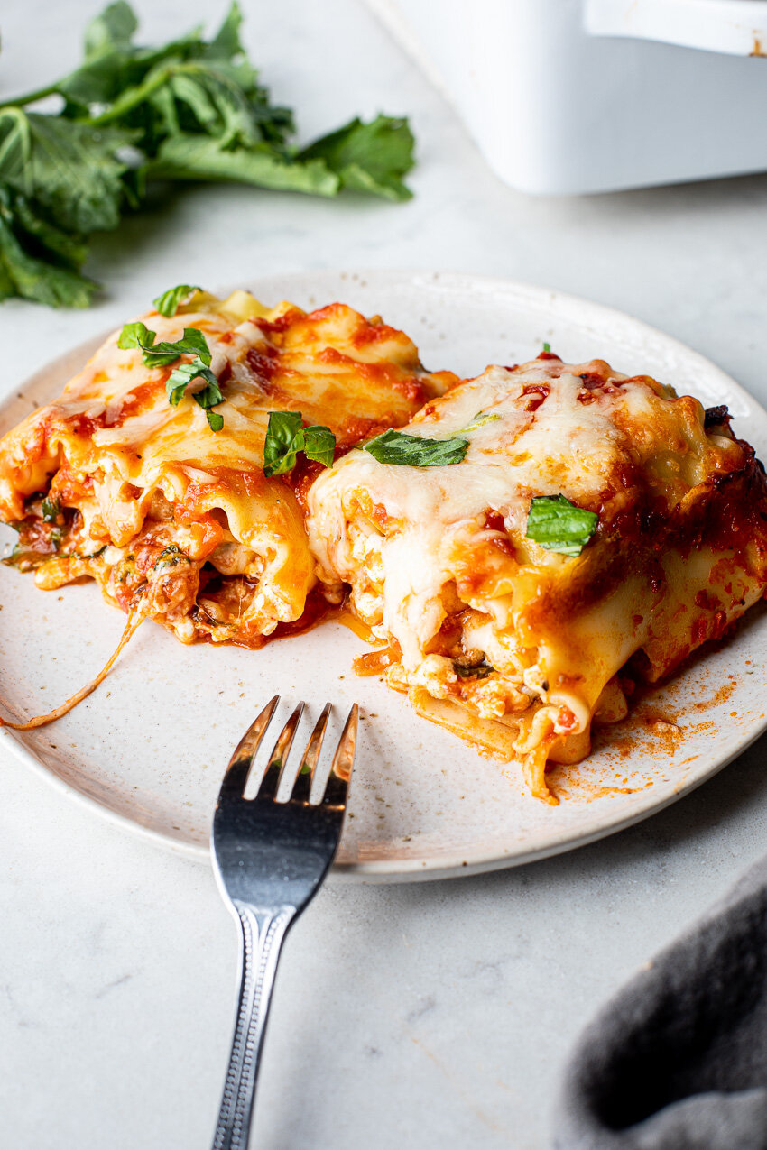 Broccoli Rabe and Cauliflower Lasagna Roll Ups — Flourishing Foodie