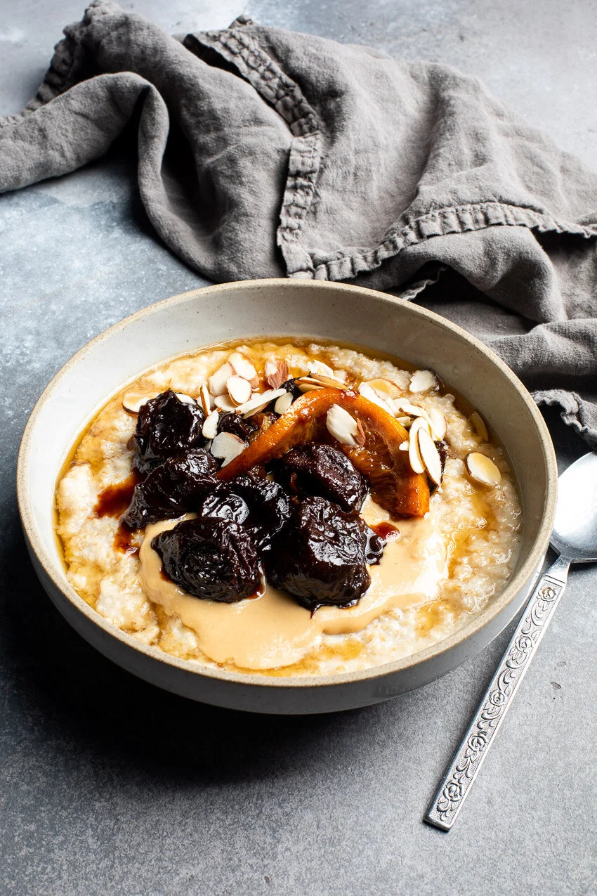 Oatmeal with California Stewed Prunes — Flourishing Foodie