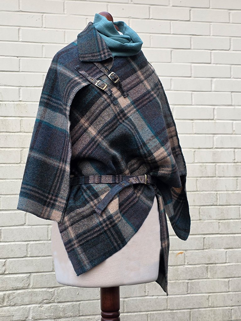 Embellished with a belt and buckles