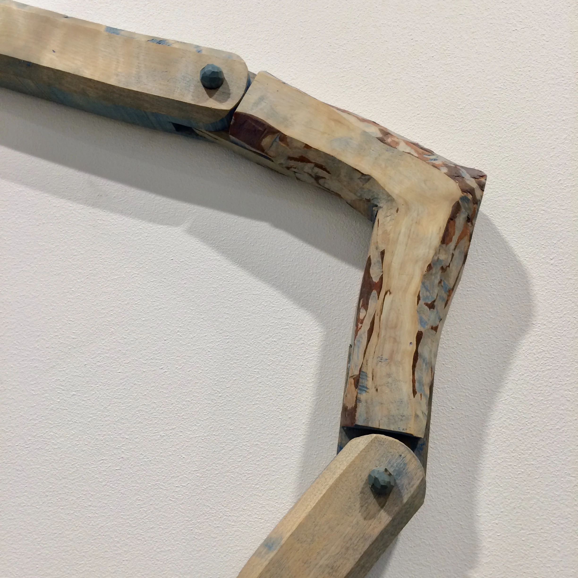 Close up of the joinery used to connect these curvy pieces of mountain birch.