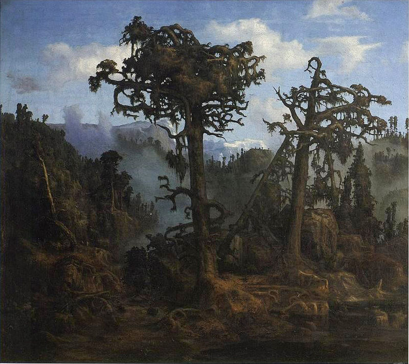 Lars Hertervig, Old Pines , 1865