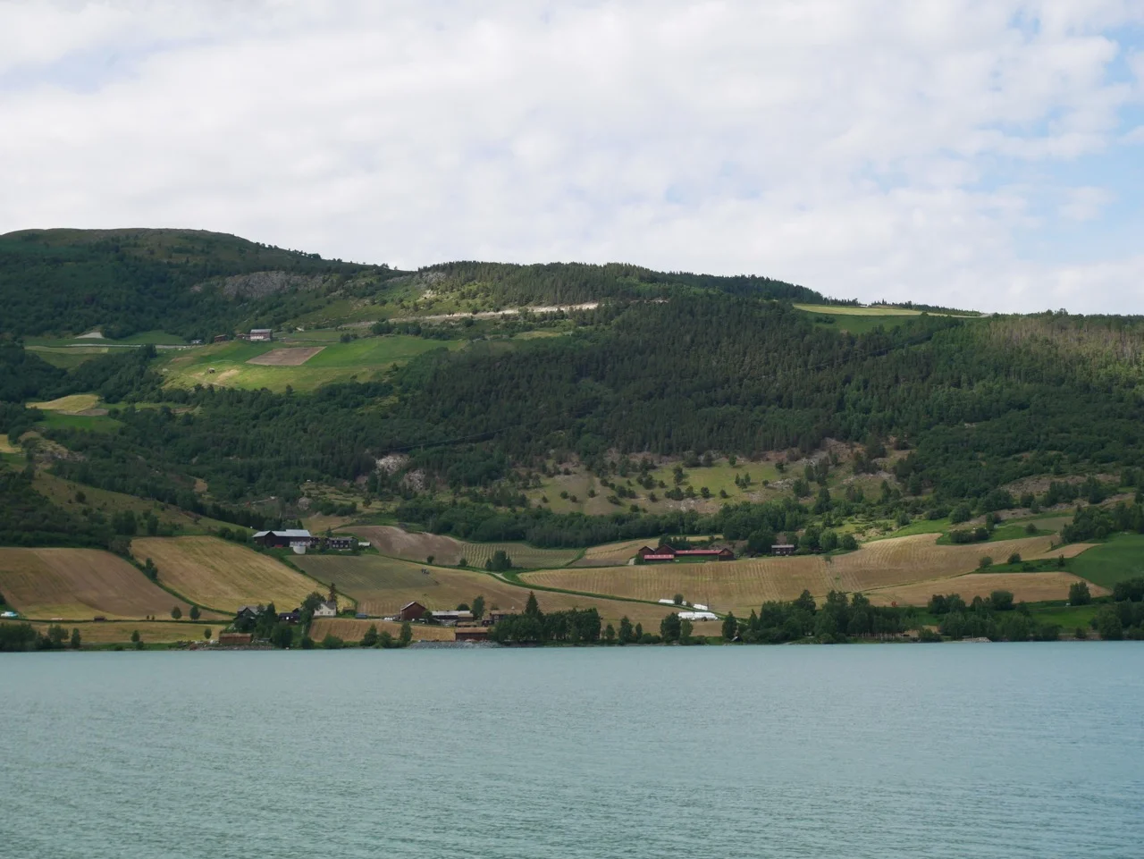 Small farms dotting the landscape.