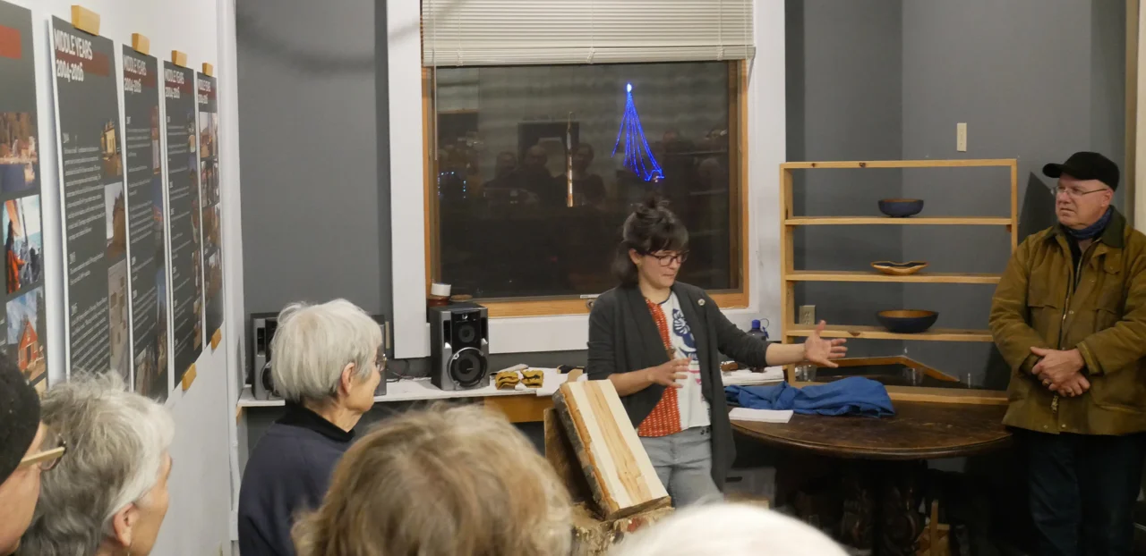 Artist talk - illustrating the size of a large bread box?