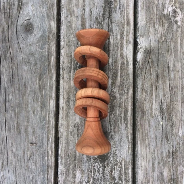 Cherrywood Baby Rattle — Angela Robins