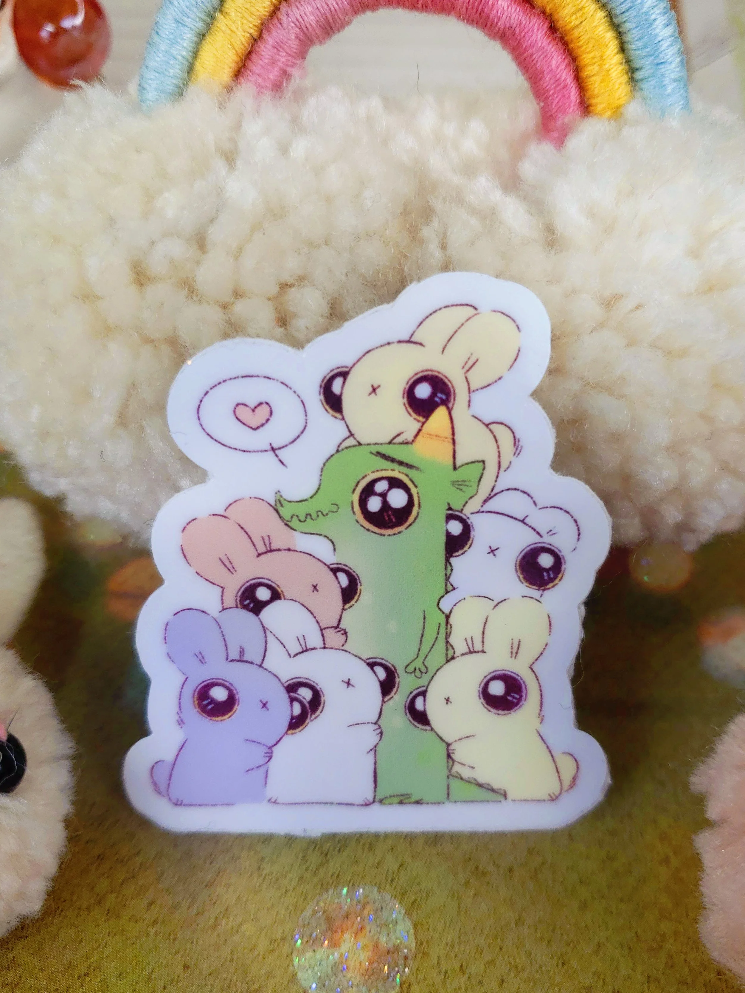Bunneh & Dwagon Sticker (HeatherSketcheroos)